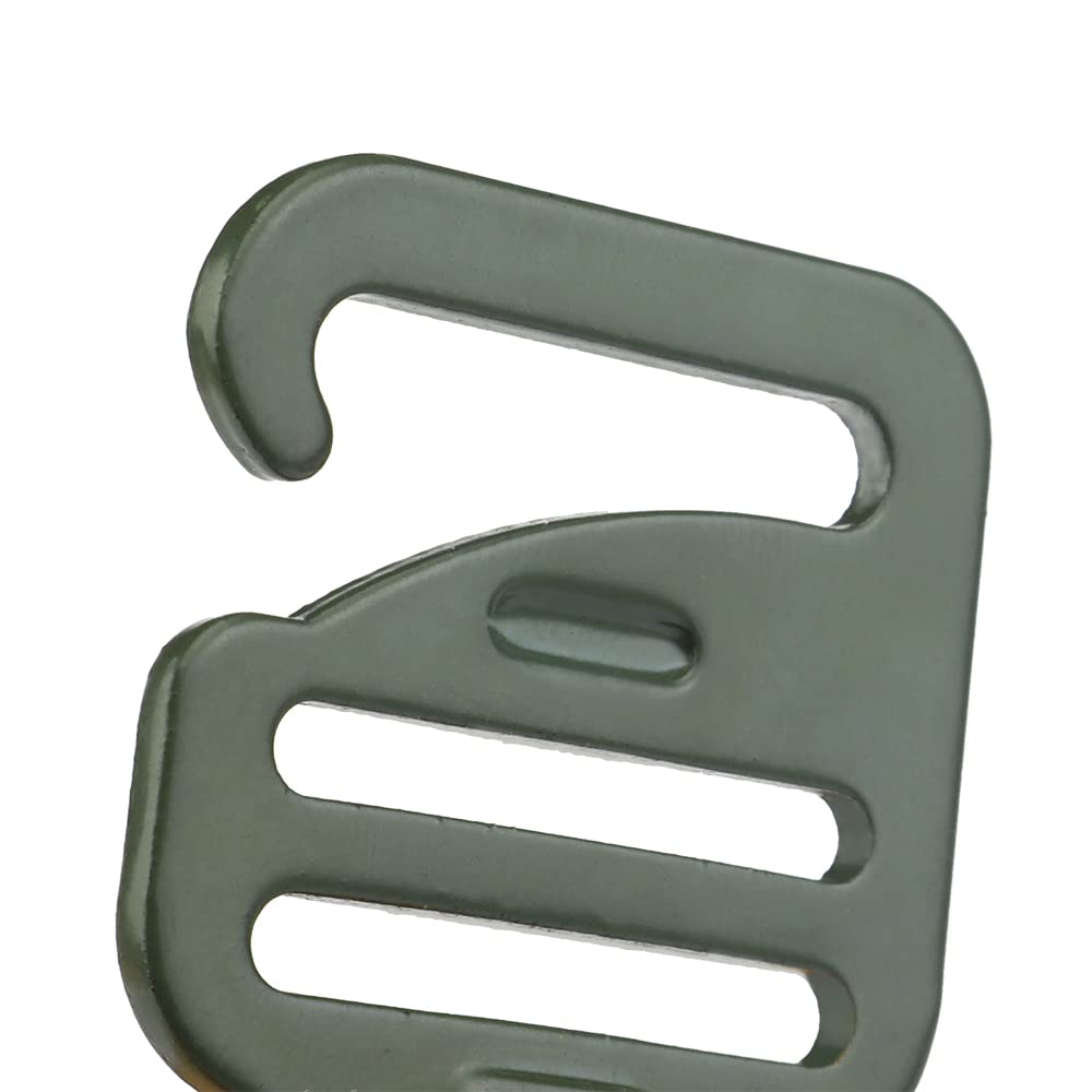 WarmHeartting 2pcs Metal Heavy Duty G-Hook Flat Steel Hanging Buckles for I Inch Webbing Tactical Gear Accessories