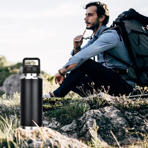 Insulated Stainless Steel Water Bottle 37oz with Leak-Proof Chug Cap