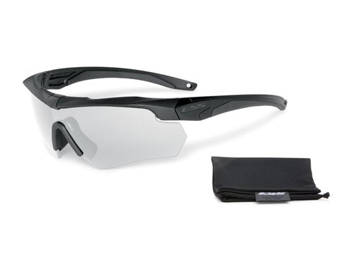 ESS Crossbow ONE Sunglasses Safety Glasses Black w/Clear Lens 740-0615