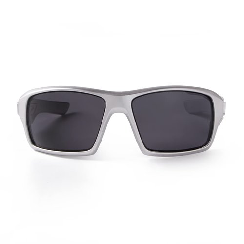 ADE WU Polarized Sports Sunglasses for Men Women, Trendy Rectangle Sunglasses Mens Designer Eyewear (Silver/Grey)