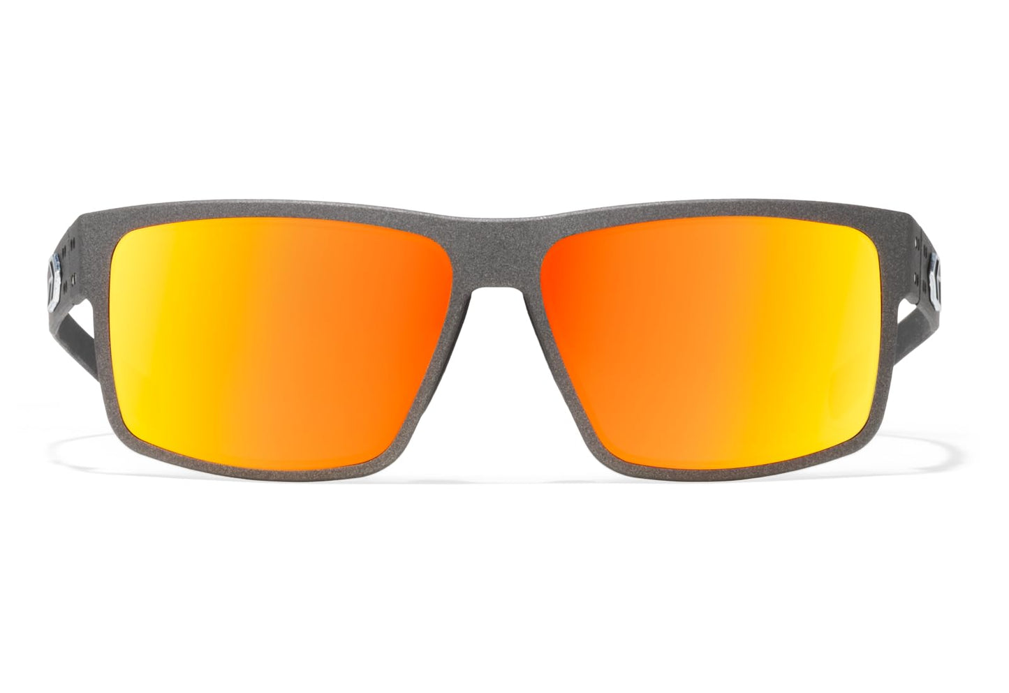 Gatorz Rig OPZ Polarized Hand Crafted Aluminum Sunglasses - Made in the USA (Graphite with Silver Logo/Sunburst Mirror OPZ Polarized) - GZ-14-179