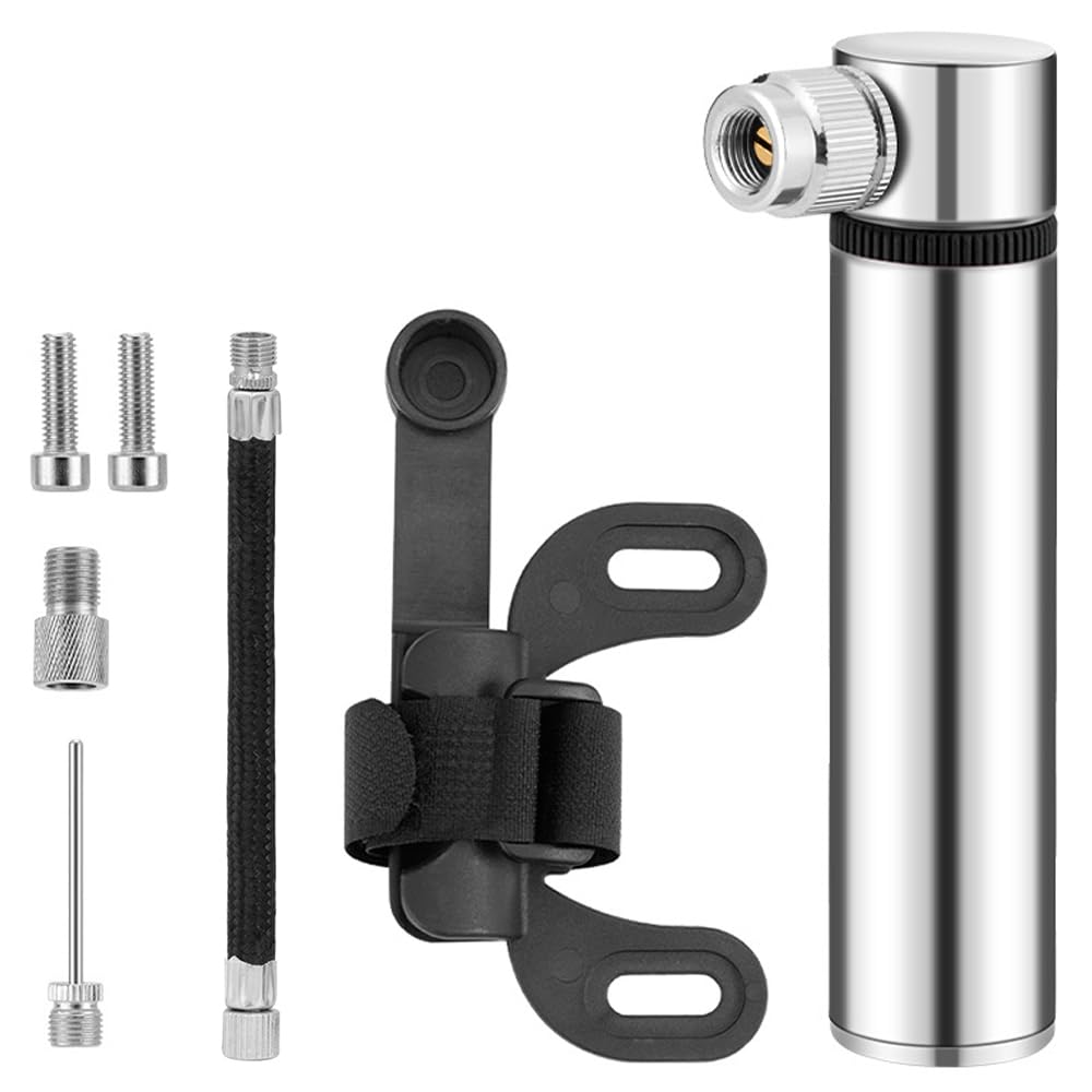 Kardne Portable Mini Aluminium Bicycle Pump, 120 PSI, for Bikes, Balloons, Football, Basketball