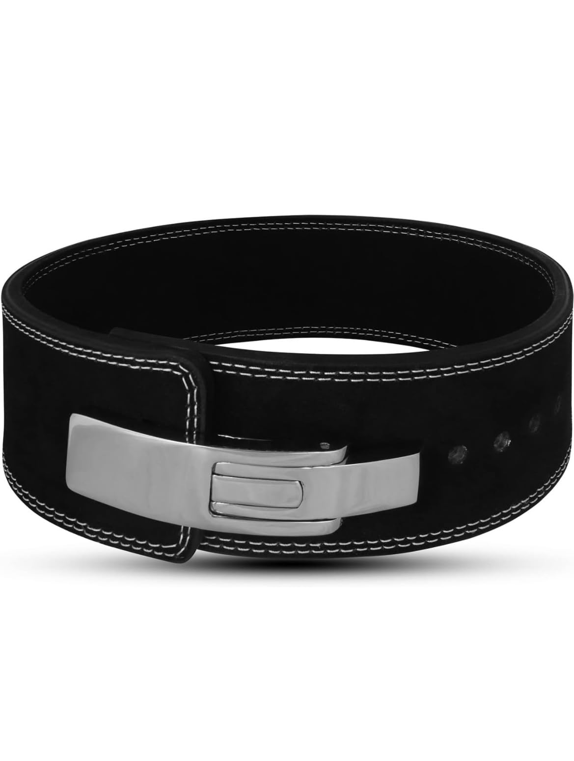 Weight Lifting Power Leather Lever Belt Gym Training Bodybuilding Belt with Buckle (Small)