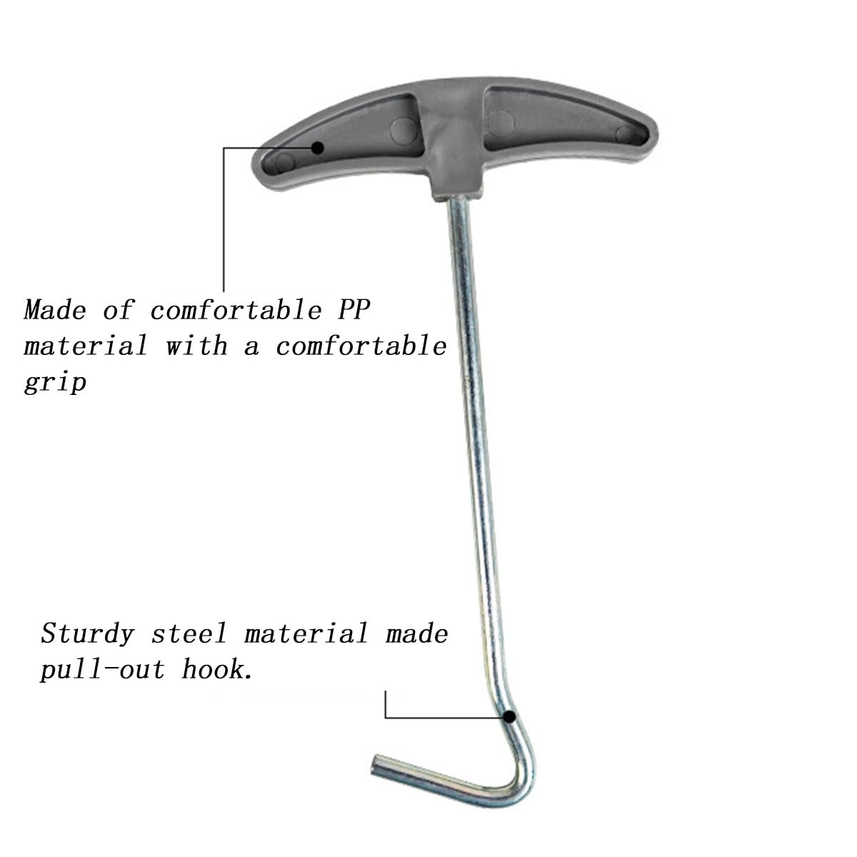 LAIYOHO 3 Pcs Outdoor Tent Peg Puller Extractor with Plastic Handles, Portable Tool for Camping and Other Outdoor Activities.