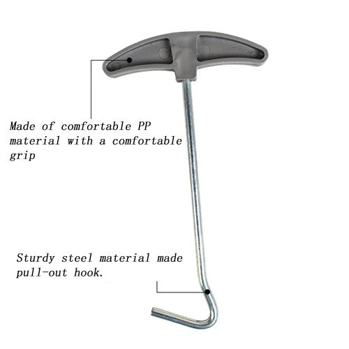LAIYOHO 3 Pcs Outdoor Tent Peg Puller Extractor with Plastic Handles, Portable Tool for Camping and Other Outdoor Activities.