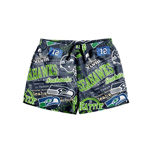 Men's Team Logo Swim Trunks - Seahawks Large Team Color Fan Gear
