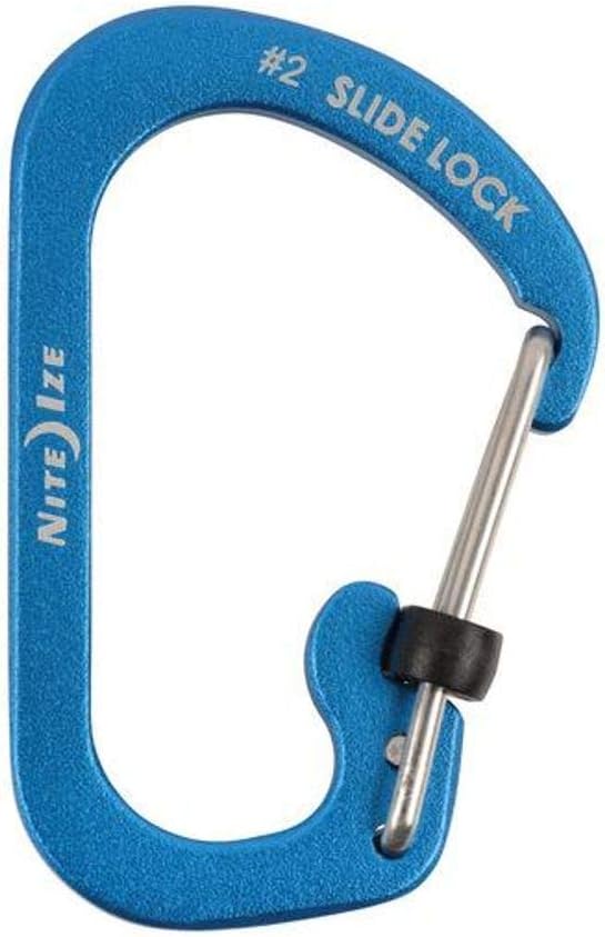 Nite Ize CSLA3-03-R6 SlideLock Carabiner, Size #3, Blue