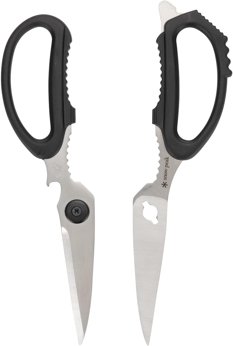 Snow Peak Kitchen Scissors Set - Garlic Press, Bottle Opener, Meat Tenderizer, Nut Cracker