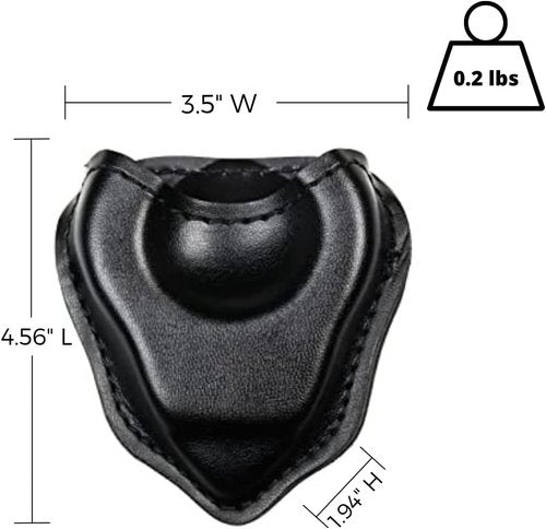 Bianchi Model 090 Open Top Handcuff Case, Plain Black