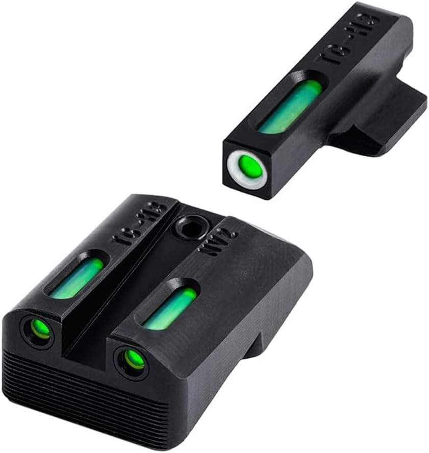 TRUGLO TFX Handgun Sight | Durable Shock-Resistant Compact Brightly Glowing Tritium & Fiber-Optic Xtreme Day/Night Sight for Handguns