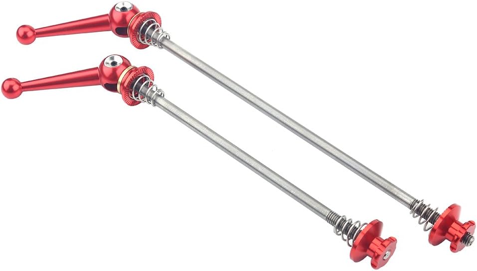 2Pcs ycle Skewers Ultralight Titanium Alloy Quick Release Skewers Set Bike Replacement Repair Parts Accessory For Mtb Road Bike (Red) Lightweight Quick Release Skewers Carbon Fiber ycle Skew
