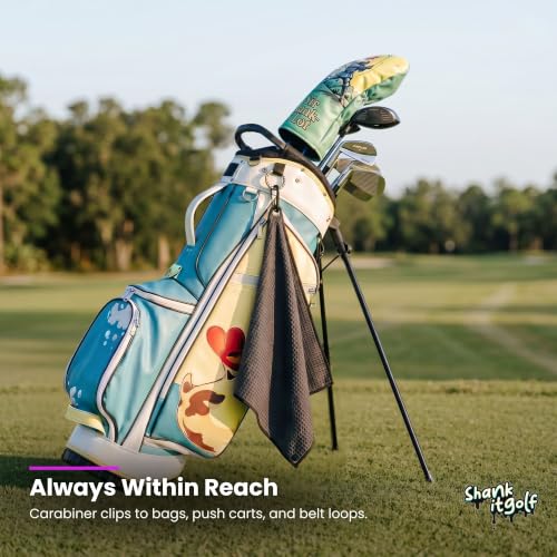 Magnetic Golf Towel with Waffle Weave Microfiber - Clean My Balls Variation