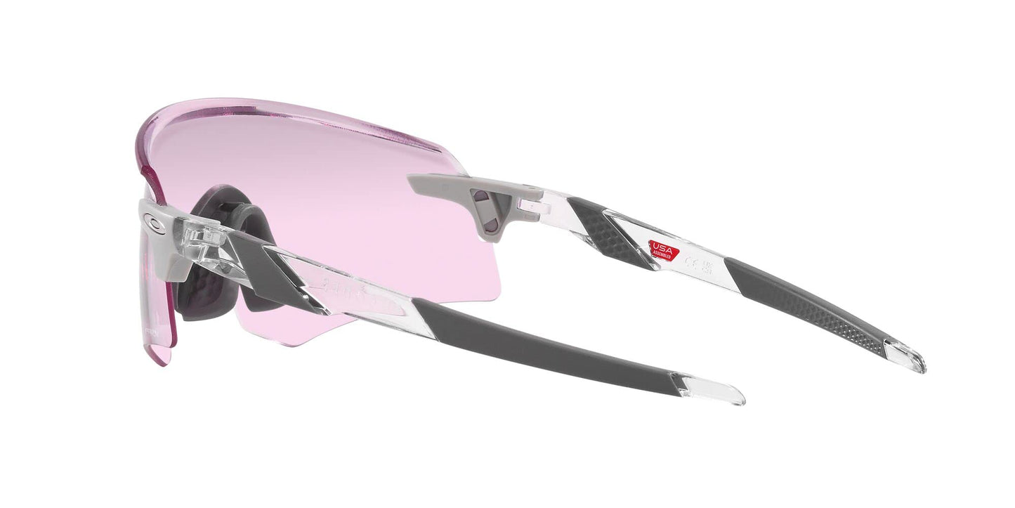 Oakley Men's OO9472F Encoder Low Bridge Fit Rectangular Sunglasses, Clear/Prizm Lowlight, 39 mm