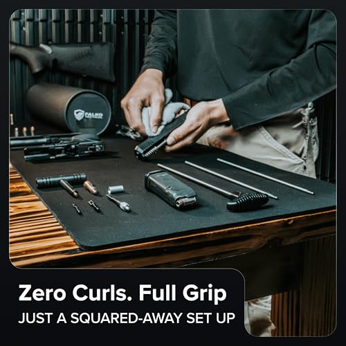 Falko Tactical Premium Gun Cleaning Mat (3 Sizes) - 2X Thicker, Oil and Solvent Resistant - Non Slip, Perfect Gun Mat for Cleaning - (Handgun, Rifle and XL Firearms)