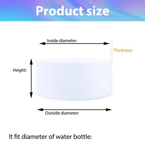 Protective Silicone Boots For Stanley Tumbler For Quencher Adventure 40oz For IceFlow 20oz 30oz, Anti-Slip Silicone Water Bottle Bottom Boot For Stanley Tumbler 2 PACK (Cream White)