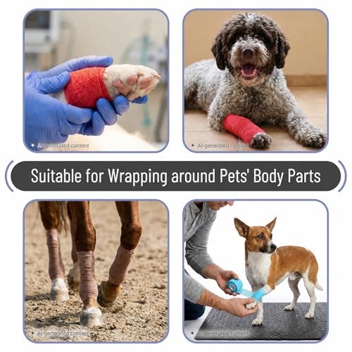 Self Adhesive Bandage Wrap 1 Inch x 5 Yards, 24 Pack - Assorted Colors
