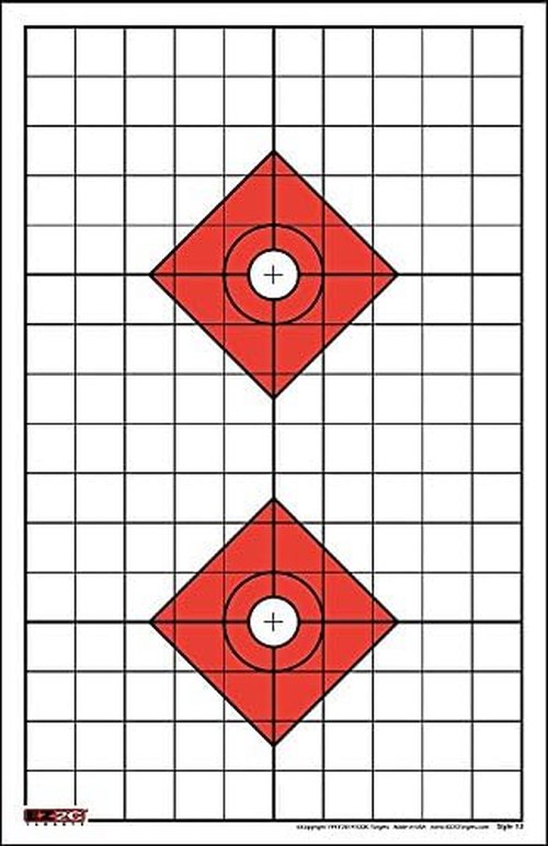 200 EZ2C Paper Shooting Targets - Eight Popular Styles Combo Package to Practice on Gun Range, 11 x 17