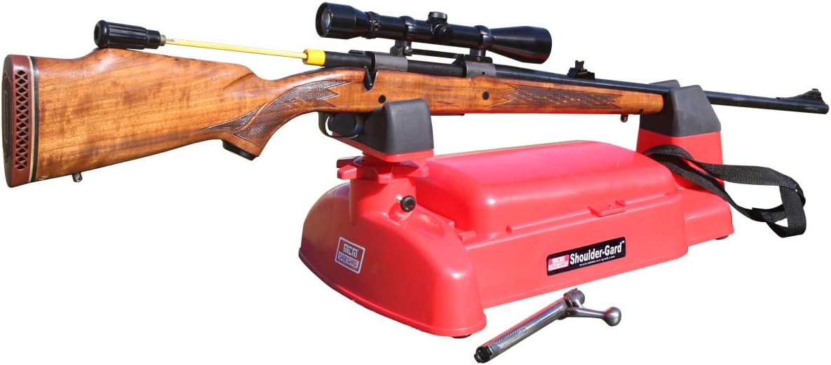 MTM SGR-30 Shoulder-Gard Recoil Reducing Rifle Shooting Rest for Outdoor Range, USA Made, Red