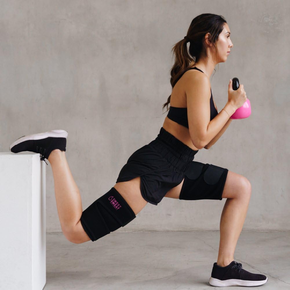 Sports Research Sweet Sweat Thigh Trimmers for Men & Women Increases Sweat & Activity to the Thighs during Exercise