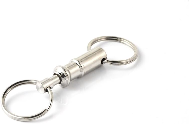 KEY-BAK Quick Release Side Slide, Pull Apart Key Chain Accessory with 2 Split Rings