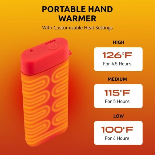 Panther Vision Rechargeable Hand Warmer - POWERPAW IP67 Rated Waterproof Portable Hand Warmers - Reusable Pocket Heaters with 6 Hrs Battery for Hunting, Snow Sports and Cold Weather (502, Medium)