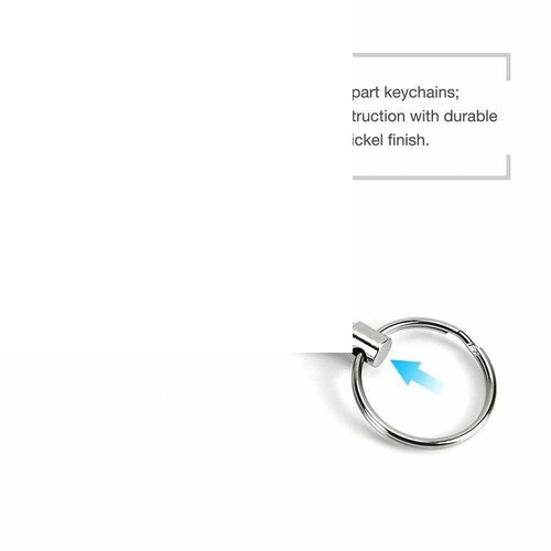 Quick Release Detachable Pull Apart Keychain Key Rings Clip Double Spring Split Snap Seperate Lock Holder Silver (4PCS)