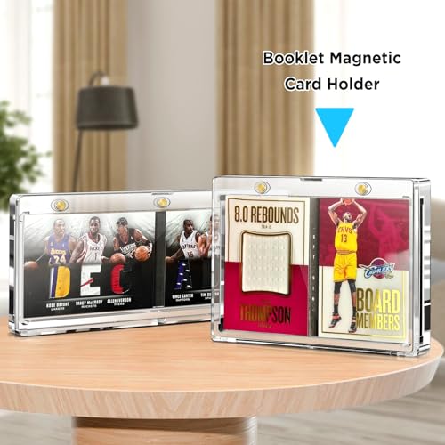 Vertical Booklet Card Holder with UV Protection & Magnetic Closure for Collectible Trading Cards