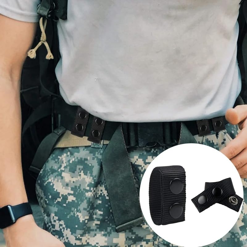12 Pcs Duty Belt Keeper Stays Holders Nylon Double Snaps,Fit for 2"-2.25" Wide Double Snaps Duty Belt Keepers,Security Tactical Belt Loop for Police Equipment Accessories,Outdoor Sports Belt Fixing
