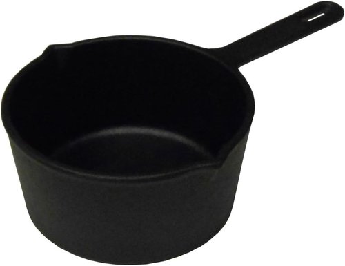 King Kooker CIP28S Seasoned Cast Iron Pot with 2 Pour Spouts, 28 oz