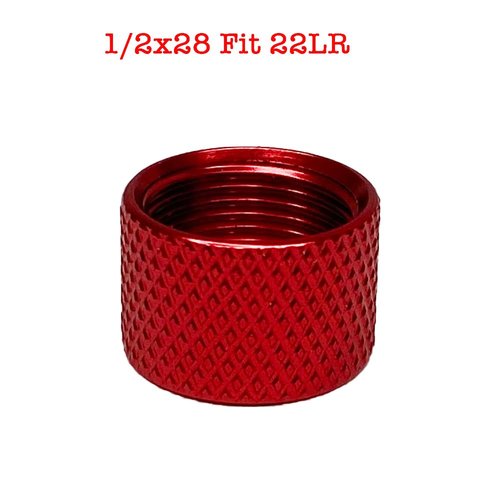 1/2x28 Thread Protector with Crush Washer for 22LR (Red)