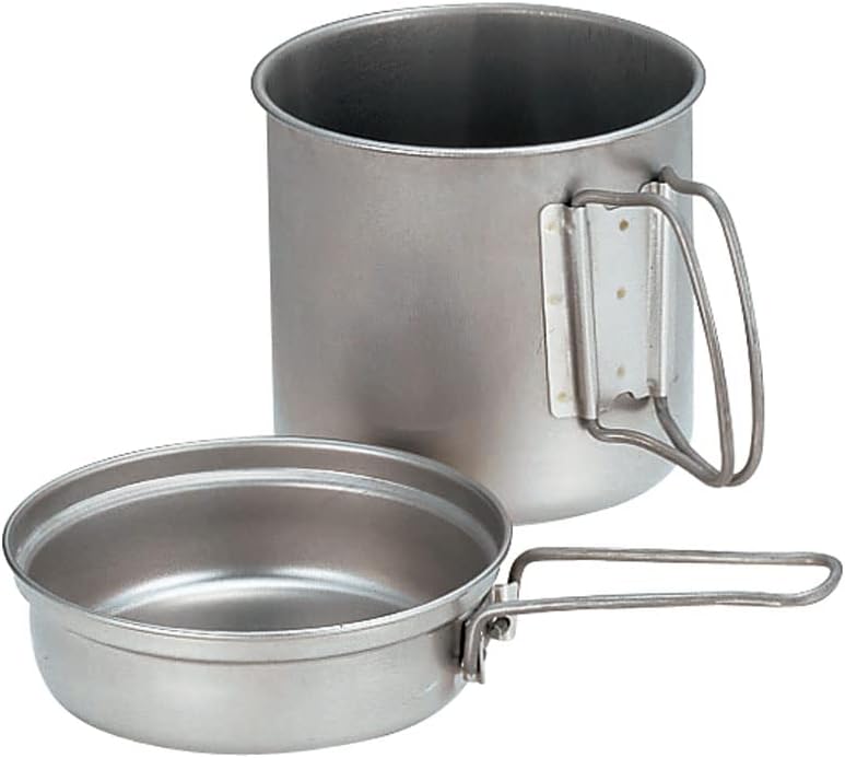 Snow Peak Trek Series Backpacking/Camping Cookware Sets, Trek 1400 Pot & Pan, 47.3 fl oz