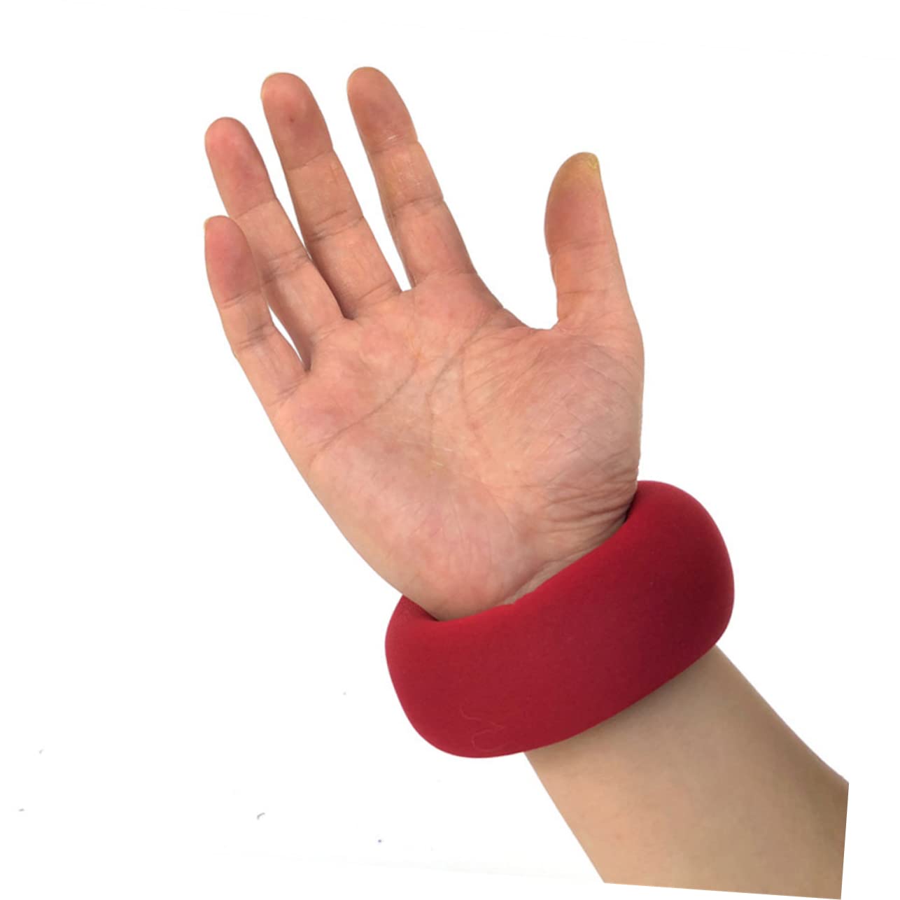 Kisangel 1pc Adjustable Weight-bearing Wrist Guard Sandbag for Sports Fitness Soft Breathable Protective Wristband for Running Portable Red Design for Women