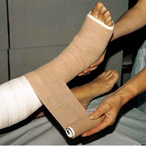 3M 1584 Health Care Coban Self-Adherent Wrap, Elastic, 5 yd. Length, 4" Width, Tan, Pack of 18
