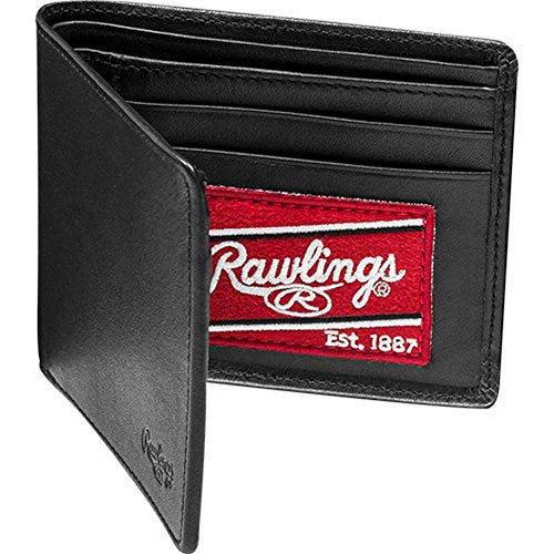 Rawlings | Men's Bifold Wallet Collection | Genuine Leather | Black | Heart of the Hide