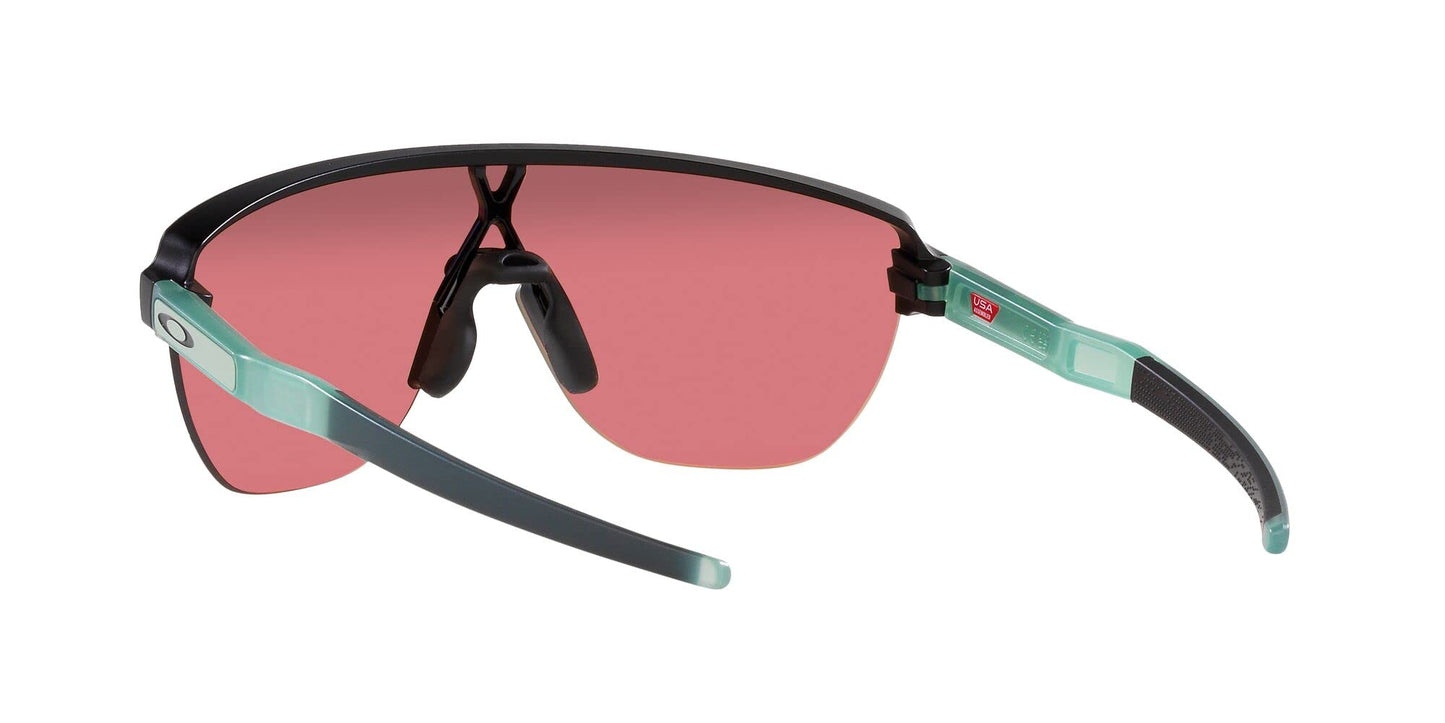 Oakley Men's OO9248 Corridor Rectangular Sunglasses, Matte Black/Prizm Trail Torch, 42 mm