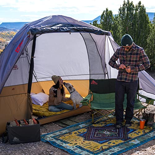 Kelty Caboose 4P Tent and Vehicle Awning Shelter, Universal Attachment for Vans, Trucks, SUVs, Standing Height Door, Massive Vestibule, Fully Freestanding, Designed in Sunny Colorado (2023)