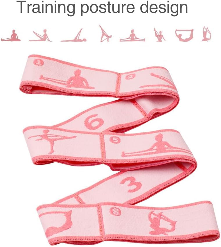 2 PCS Kids Stretching Strap & Band for Dance, Ballet & Cheer – 8-Loop Adjustable Elastic Equipment for Yoga, Gymnastics Workout, Children's Fitness and Ballet Training Stuff