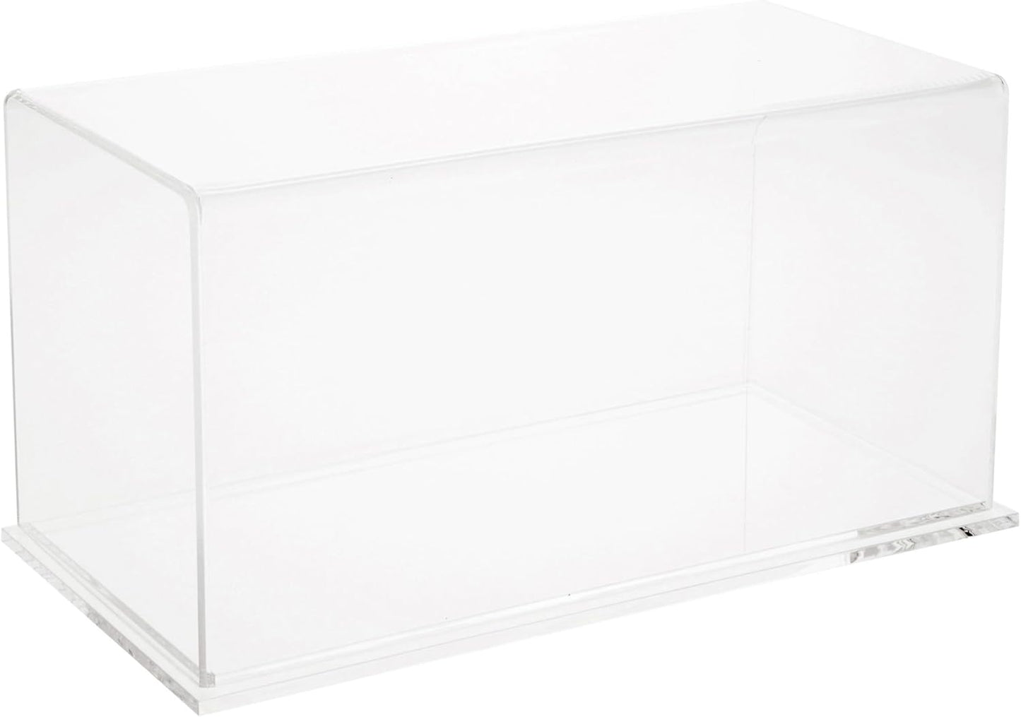 Plymor Clear Acrylic Display Case with Hardwood Base, 12" W x 6" D x 6" H