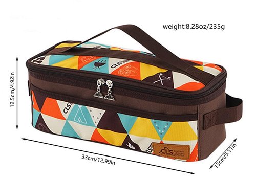 OHAOLYLE Camping Utensils Organizer Bag Travel Cooking Storage Bag Large Capacity Flatware Cutlery Bag Wash Bag for Travel Picnic BBQ