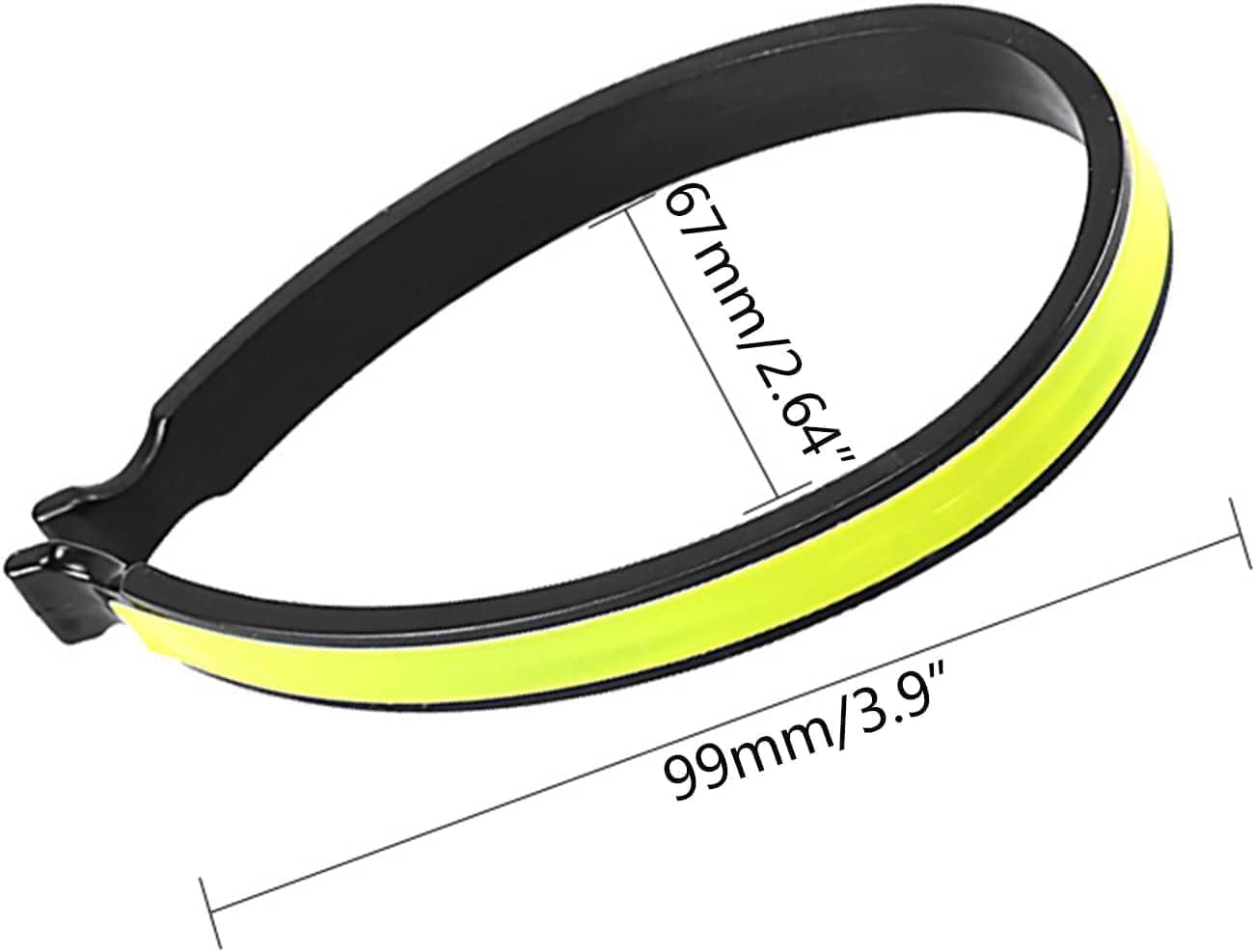 2Pcs Yellow Ankle Cuffs, Outdoor Recreation Cycling Trouser Clip Cycling Ankle, Safety Band Reflective for Bicycles Clip, Pant Leg Cuff Clip Bikes Cycling Equipment Trouser Wrap Clip Reflective Gear