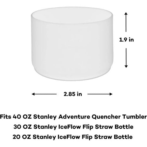 JERYMUND 2Pcs Silicone Boot for Stanley Cup Accessories, Protective Water Bottle Bottom Cover for Stanley Tumbler 40 30 20 oz & Hydro Flask 12-24oz & Select Yeti