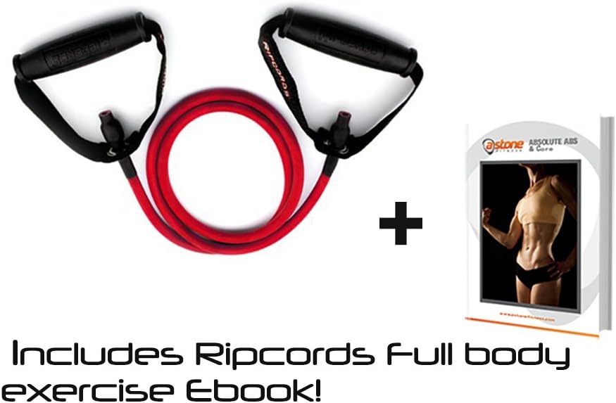 Ripcords Exercise Bands & E-Book- Premium Resistance Bands in 7 Strength Options Lifetime Replacement Warranty