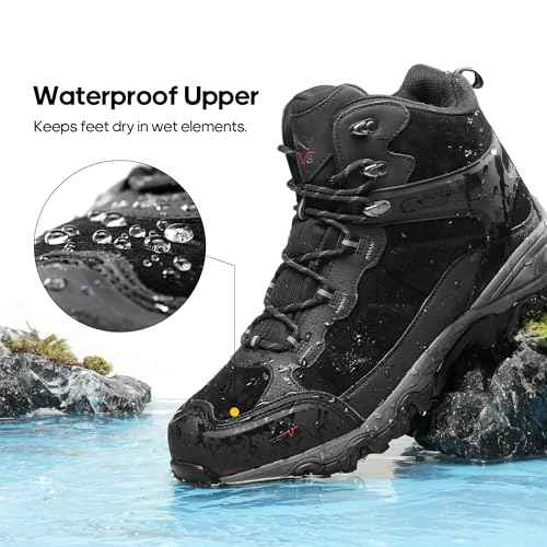NORTIV 8 Men's Waterproof Hiking Boots Outdoor Mid Trekking Lightweight Mountaineering Shoes Paladin