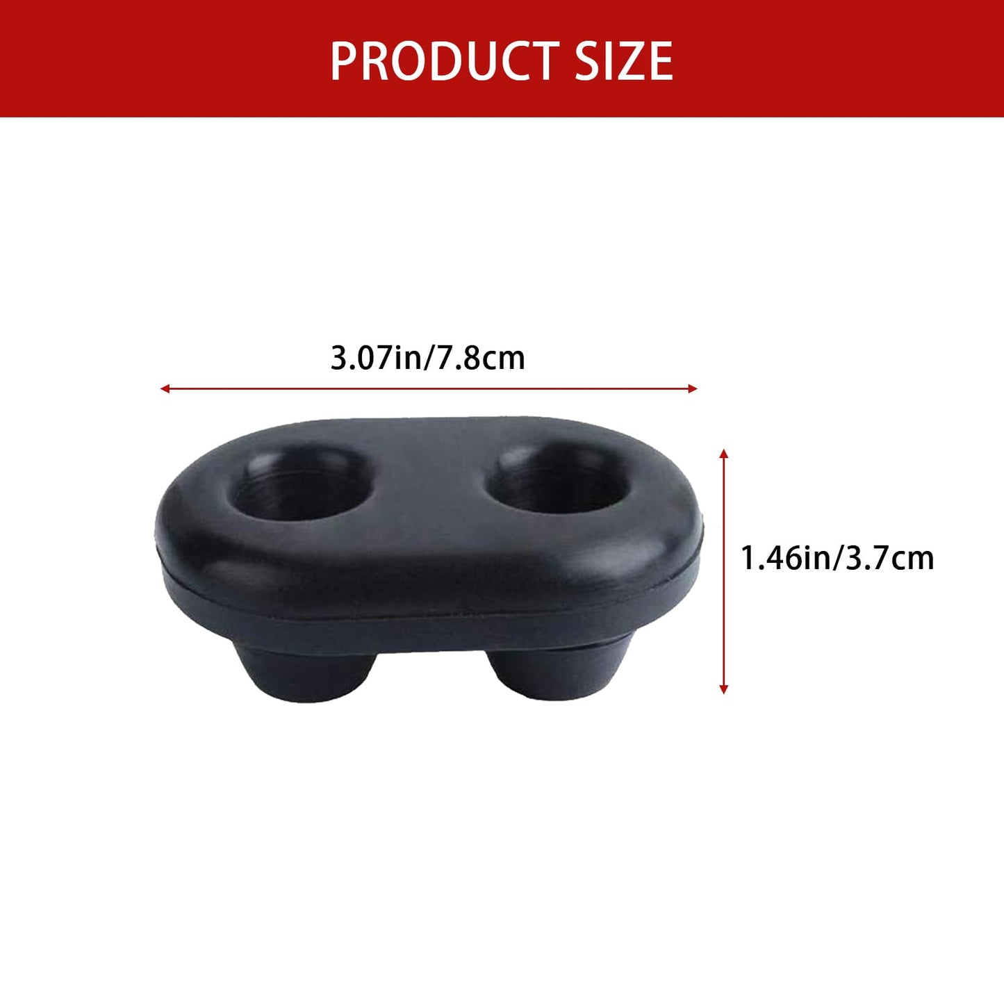 EVKILKJS 2PCS Cooler Feet,Non-Slip Rubber Cooler Feet Replacement,Compatible with YETI and RTIC Coolers 45qt 65qt 110qt 145qt,Durable Thickened Rubber Feet Prevent Sliding Protective Cooler