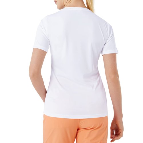 NAVISKIN Women's Quick Dry Rash Guard Shirts UPF 50+ Sun Protection Short Sleeve Shirts White Size XL