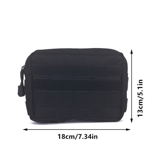 Small Tactical Molle Pouch Belt Pouch Mini Tactical Admin Pouch Nylon EDC Utility Pouches Bag for Outdoor, Camping, Multiple Compartments(Black)