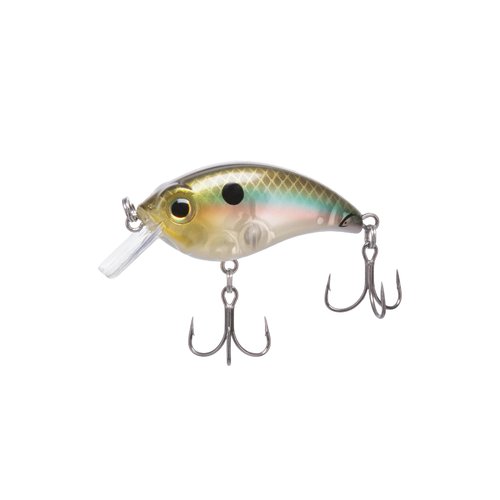 Bill Lewis ATV Squarebill Crankbait Fishing Lifelike Freshwater & Saltwater Lure 1.0 with Mustad Triple Grip Hooks, Ghost Minnow