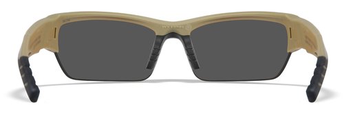 Wiley X WX Valor Tactical Sunglasses Safety Glasses for Men Shatterproof UV Eye Protection for Combat, Shooting and Fishing Matte Tan Frames, Grey, Clear, and Light Rust Lenses, Ballistic Rated