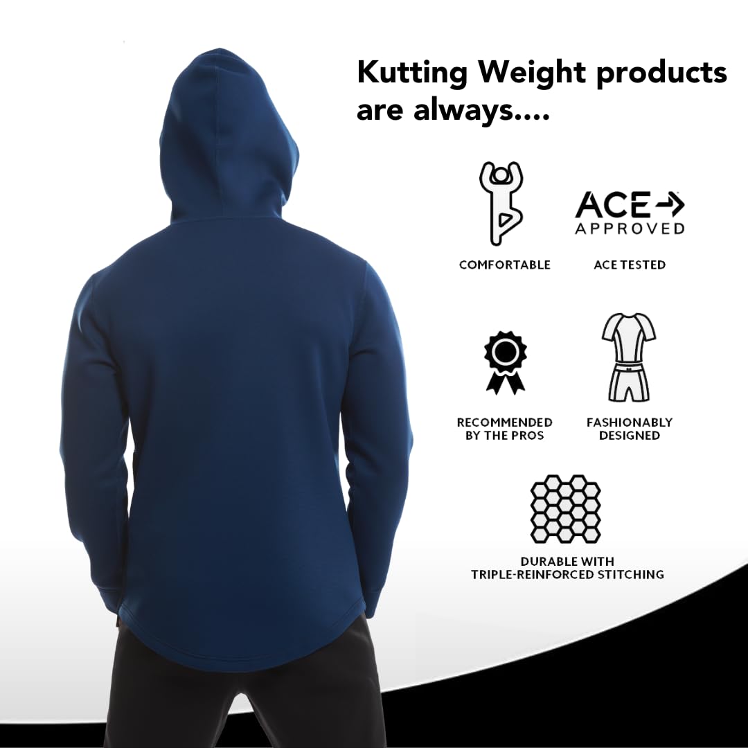 Kutting Weight - Sauna Hoodie - SweatTech Neoprene - For Exercise, Workout - Breathable & Flexible - Maximize Workouts