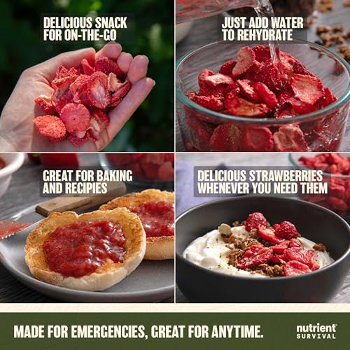 Freeze-Dried Strawberries – Premium Sliced | #10 Can, 25-Year Shelf Life, Emergency Food & Snacks